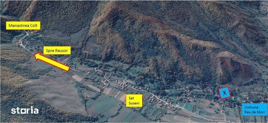 Teren de 3074 mp, în Râu de Mori
