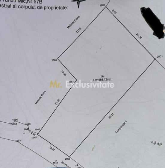 Teren de 1666 mp, în Prundu