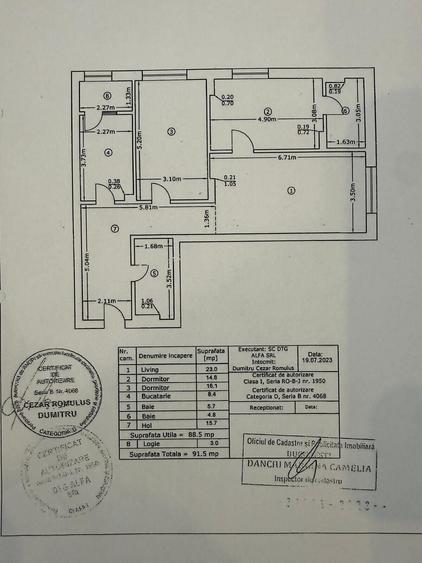Apartament cu 3 camere semidecomandat, mobilat în Brâncoveanu