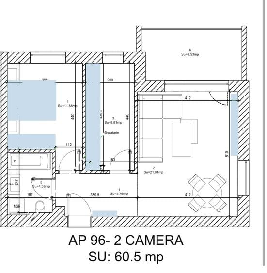 Apartament cu 2 camere decomandat, mobilat în Băneasa