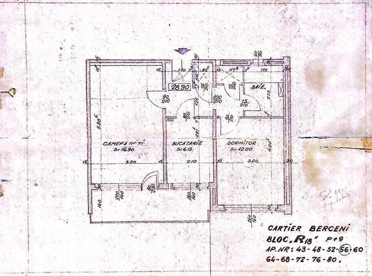Apartament cu 2 camere decomandat, mobilat în Berceni