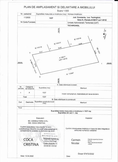 URGENT - Techirghiol! Teren intravilan  304 mp, desch. 16ml - 5