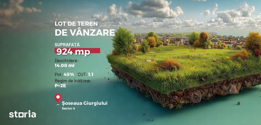 Teren de 924 mp, în Progresul