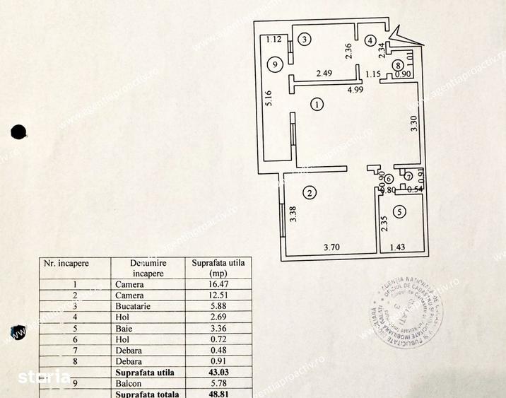 Apartament cu 2 camere, etajul 3, in cartierul Tiglina 2. - 5