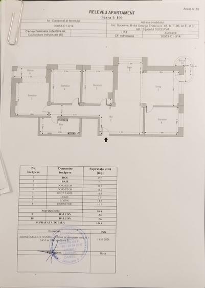 Apartament cu 4 camere decomandat în George Enescu