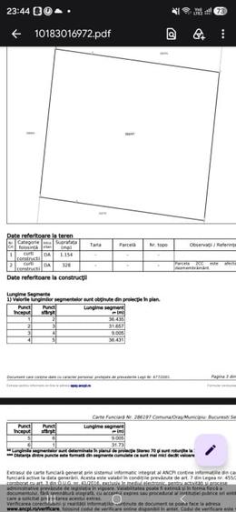 Teren Construcții intravilan de 746 mp, în Băneasa