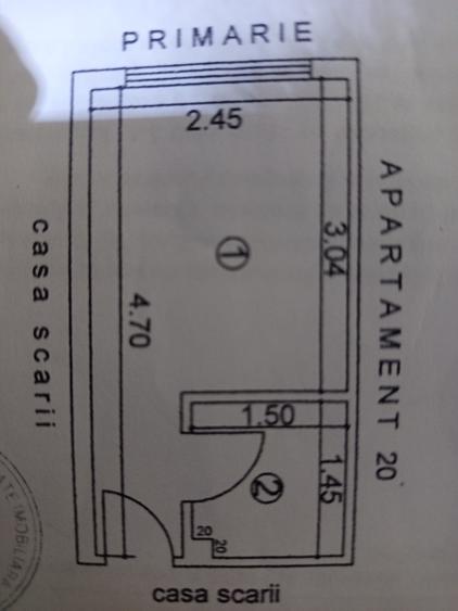 Garsonieră decomandată în Central