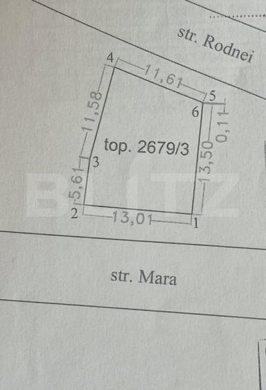 Teren Construcții intravilan de 191 mp, în Semicentral
