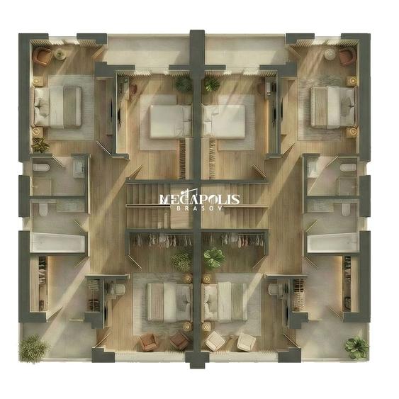 Duplex cu 4 camere cu Canalizare în Central