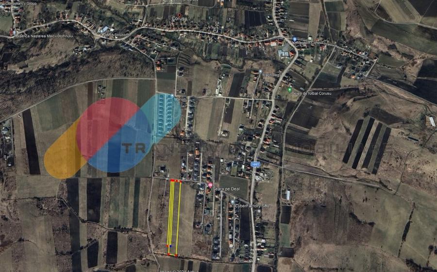 Teren Construcții intravilan de 4421 mp, în Corușu