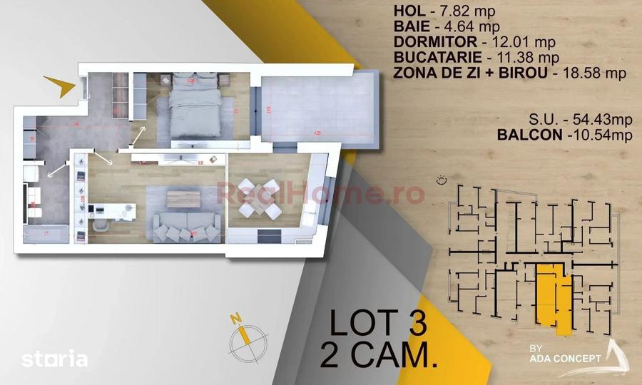 Apartament cu 2 camere în Theodor Pallady