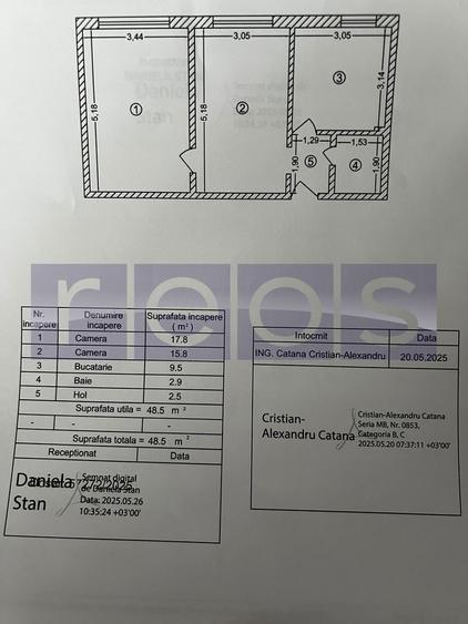 Apartament cu 2 camere semidecomandat în Ozana