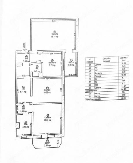 Apartament cu 3 camere decomandat în Freidorf
