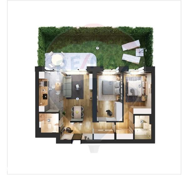 Apartament cu 3 camere în Titan — fotografia 3