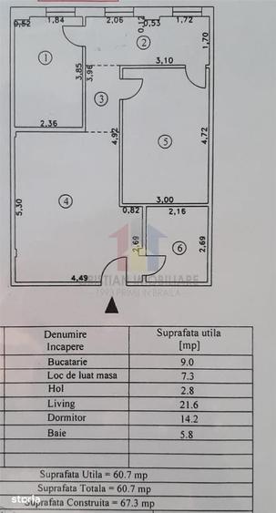 Apartament cu 2 camere în Barieră