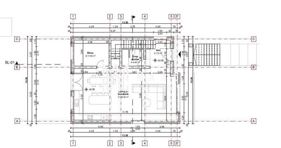 Casă cu 5 camere cu Teren 650 Mp în Exterior Vest