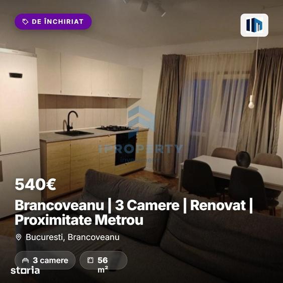 Apartament cu 3 camere decomandat în Berceni