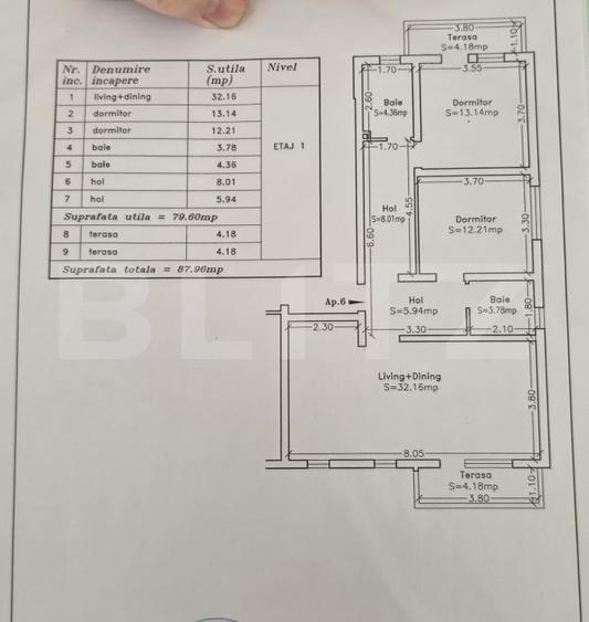 Apartament cu 3 camere semidecomandat, mobilat în Giroc