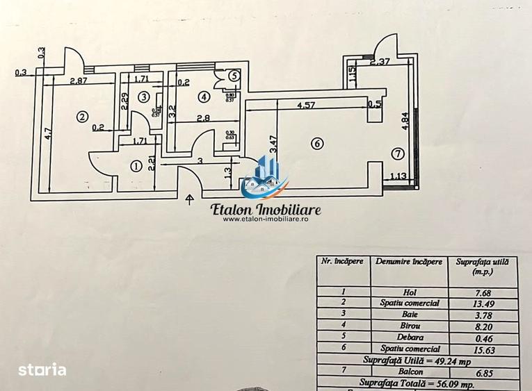 Apartament cu 2 camere în Mărăței