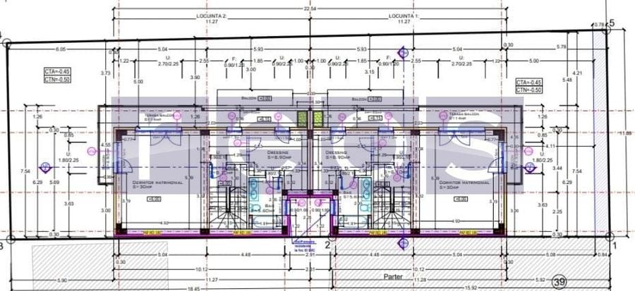 Duplex cu 4 camere cu Canalizare în Străulești