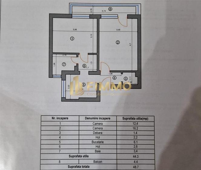 Apartament 2 cam| Mobilat & Utilat| ET 1| Central |Suceava| ID:1988 - 6