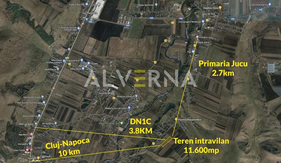Teren Construcții intravilan de 11600 mp, în Jucu de Sus