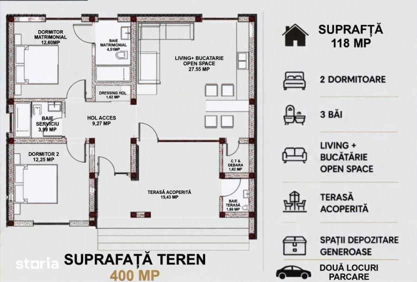Casă cu 3 camere cu Teren 400 Mp în Ștefănești
