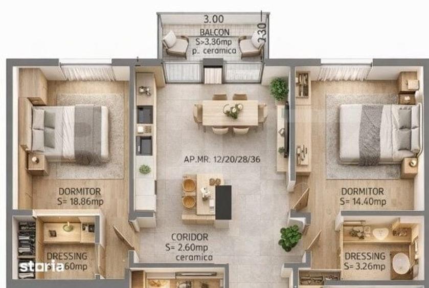 Apartament cu 2 camere în Calea Moldovei