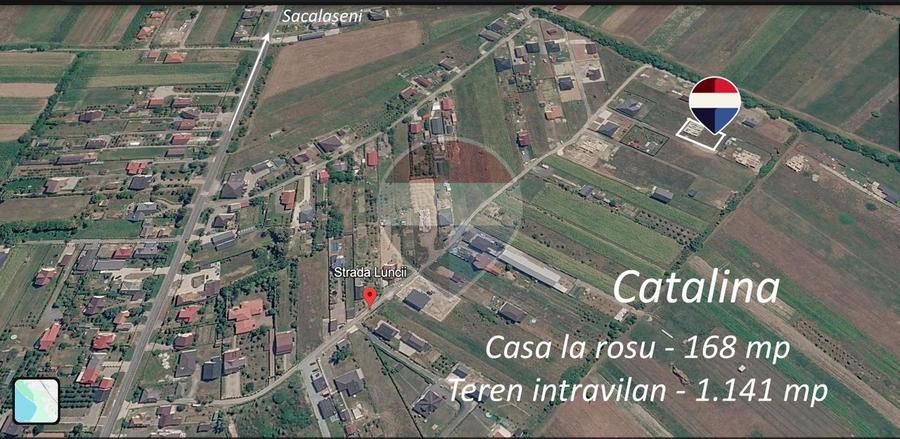 Casă individuală cu 5 camere cu Teren 1141 Mp în Cătălina