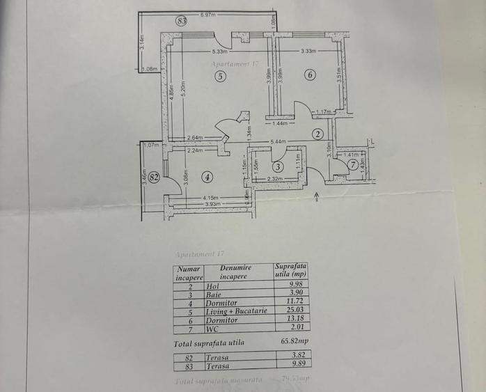 Apartament cu 3 camere decomandat în Fundeni