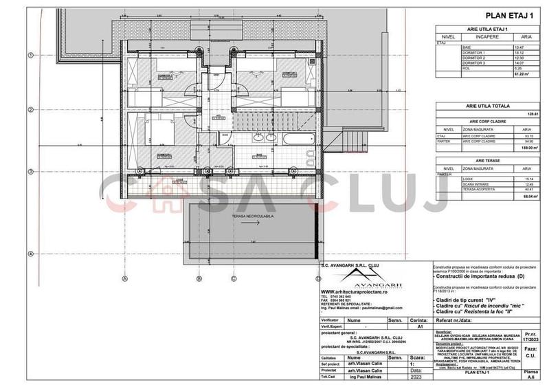 Casă individuală cu 4 camere cu Canalizare în Baciu