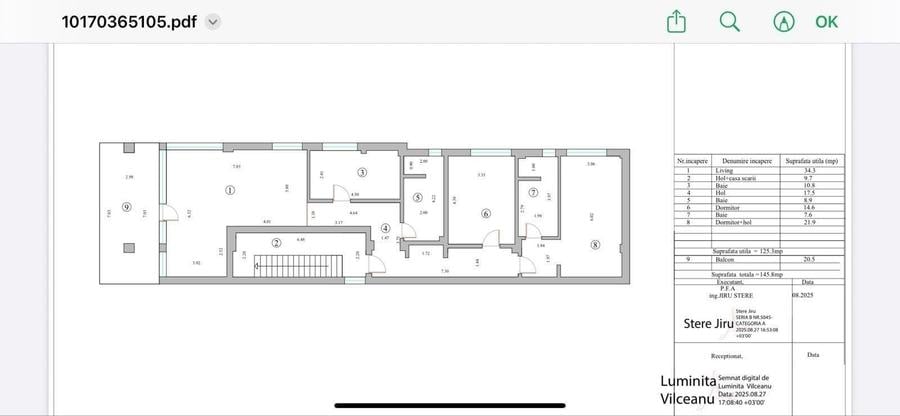 Apartament cu 3 camere decomandat în Palazu Mare
