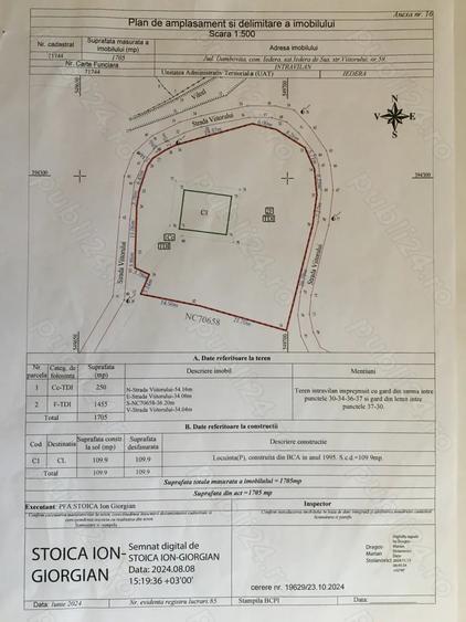Casă cu 4 camere cu Teren 1705 Mp în Iedera
