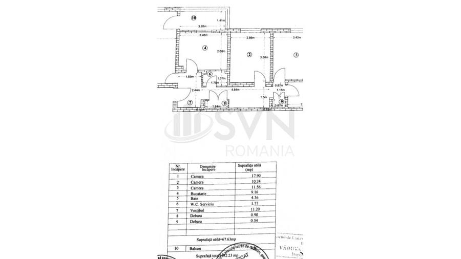 Apartament cu 3 camere decomandat în Băneasa