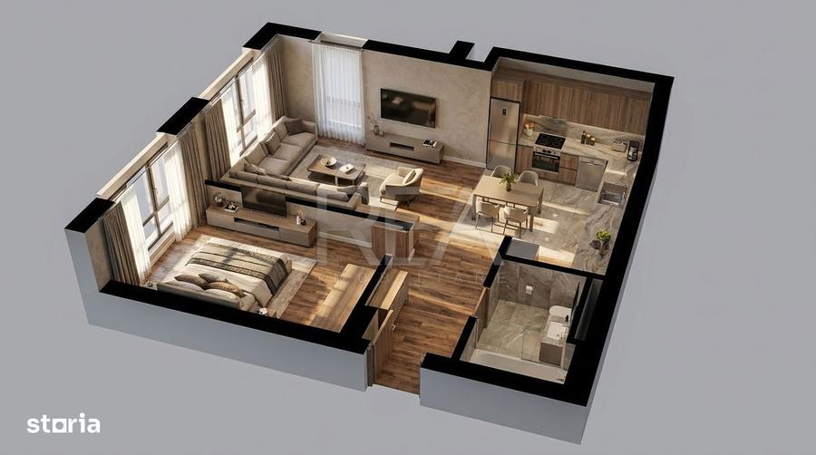 Apartament cu 2 camere decomandat în Ferdinand