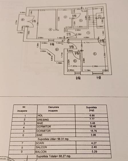 Duplex cu 4 camere cu Canalizare în Balotești