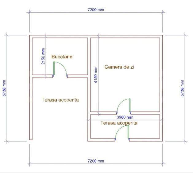 Casă cu 2 camere cu Teren 360 Mp în Moroeni
