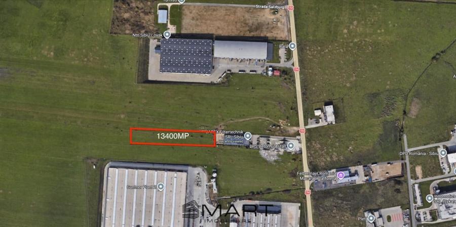 Teren de 13400 mp, în Vest