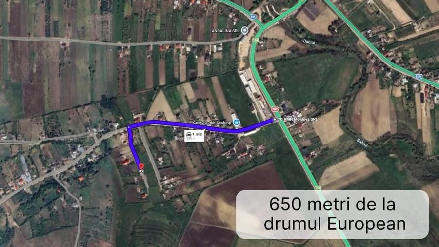 Teren de 1800 mp, în Scobinți
