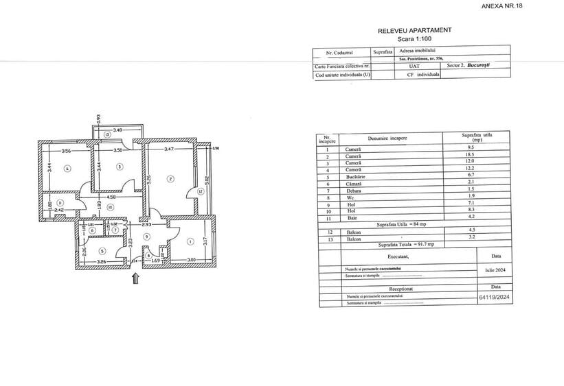 Apartament cu 4 camere decomandat în Pantelimon