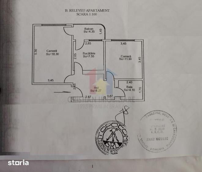Apartament cu 2 camere decomandat în Gării