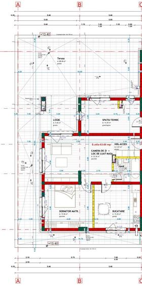 Apartament cu 3 camere semidecomandat în Florești