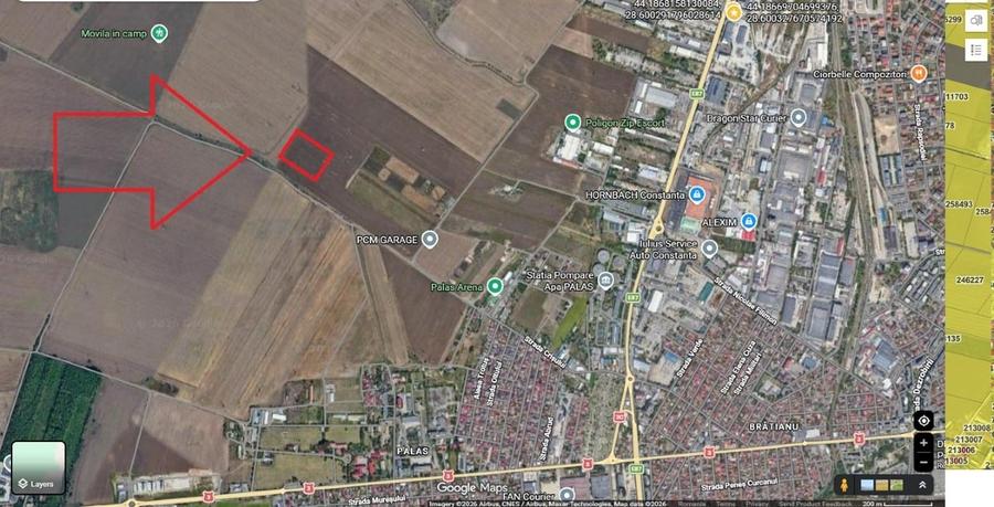 Teren agricol extravilan de 25600 mp, în Abator