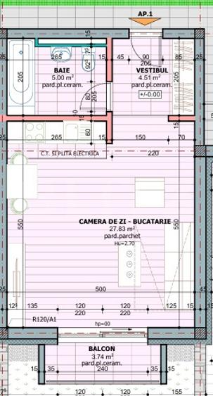 Garsonieră decomandată în Tudor