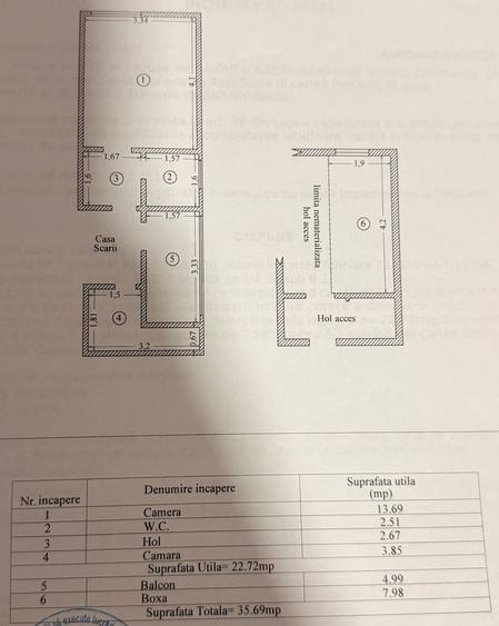 Apartament cu 1 camere semidecomandat, mobilat în P-ța Ovidiu