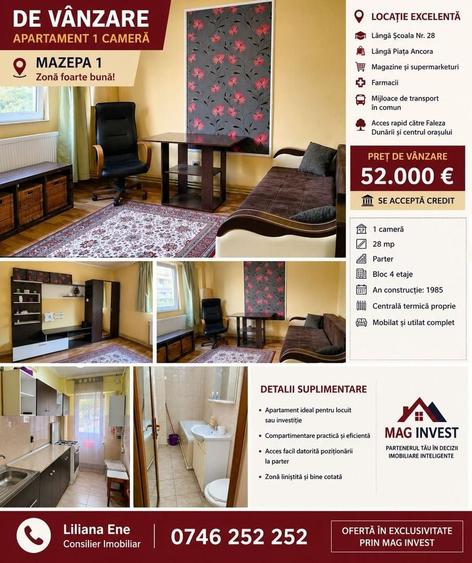 De vanzare apartament cu o camera Mazepa 1, 52.000 euro - 6