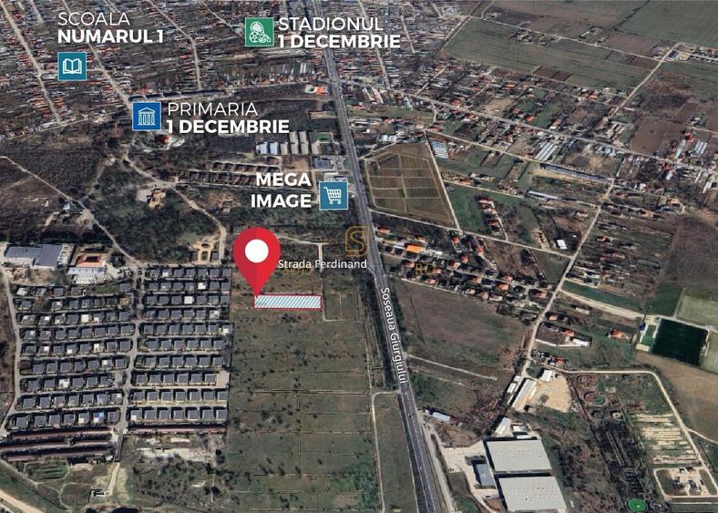 Teren Construcții intravilan de 3966 mp, în 1 Decembrie