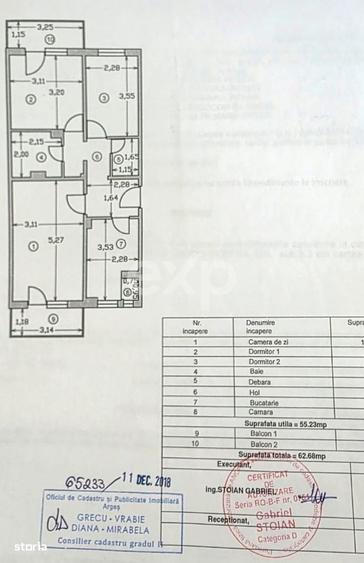 Apartament cu 3 camere decomandat în Eremia