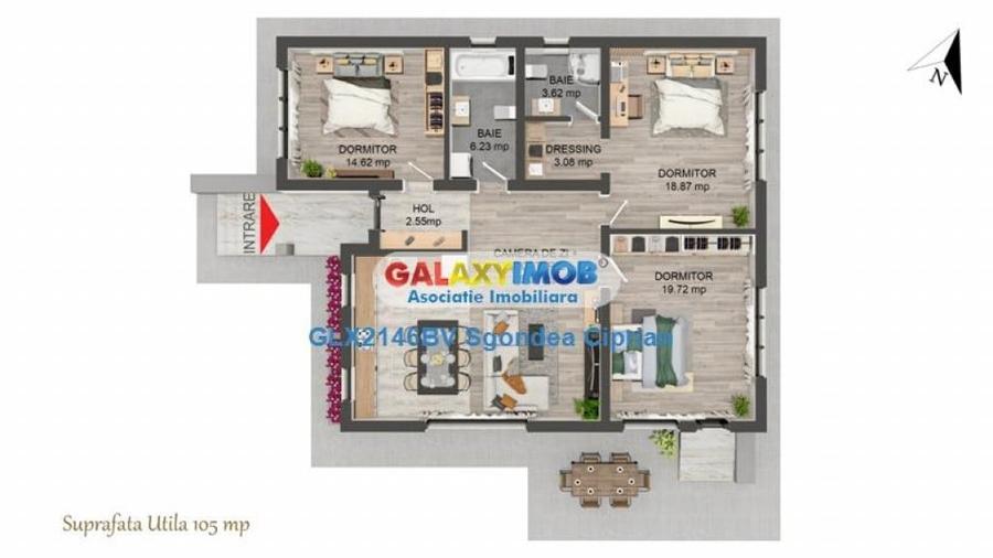 Casă cu 3 camere cu Teren 500 Mp în Bod