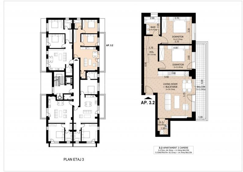 Apartament cu 3 camere decomandat în Theodor Pallady — fotografia 3